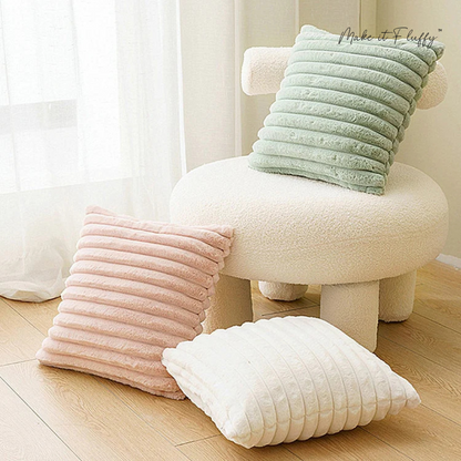 Luxury Rabbit Faux Fur Pillow Cover – Soft & Plush Cushion Case