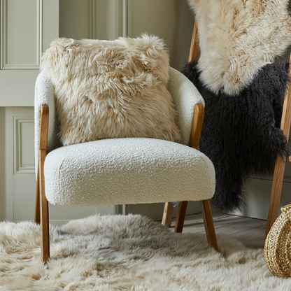 Natural Tibetan Sheepskin Accent Cushion