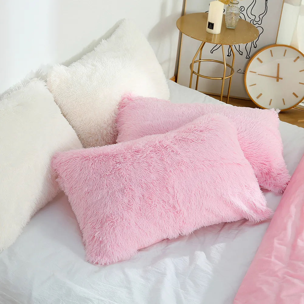 Faux fur standard pillow case hotsell