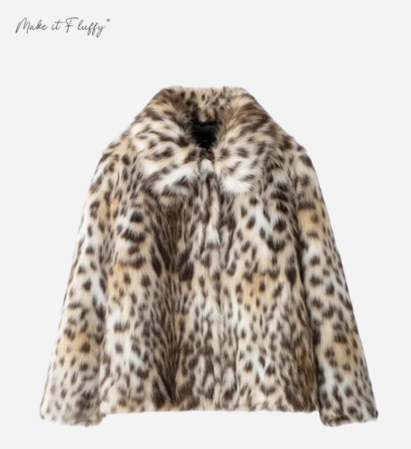 AuroraLuxe Dream Jacket - Faux Fur Leopard