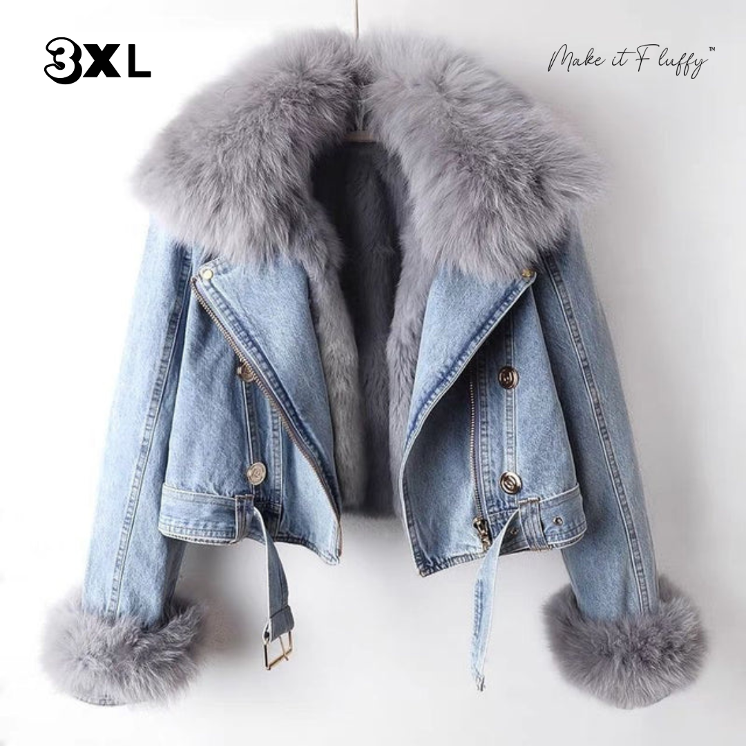 Women's Fur-Lined Denim Jacket