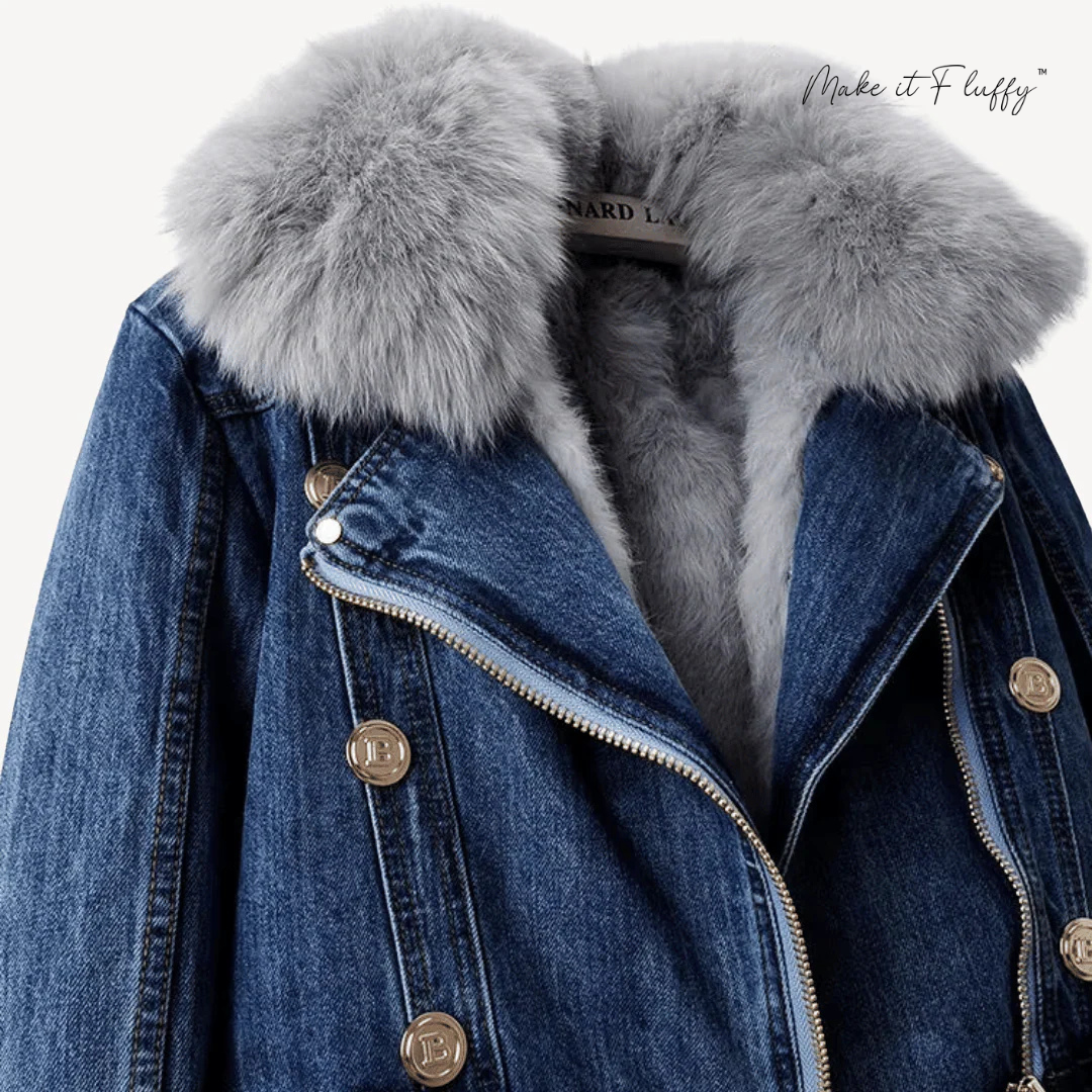 Women's Fur-Lined Denim Jacket