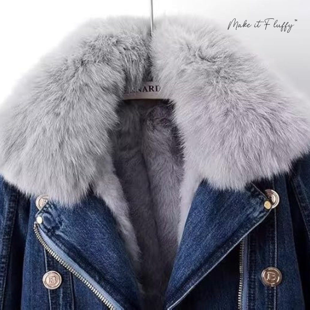 Women's Fur-Lined Denim Jacket