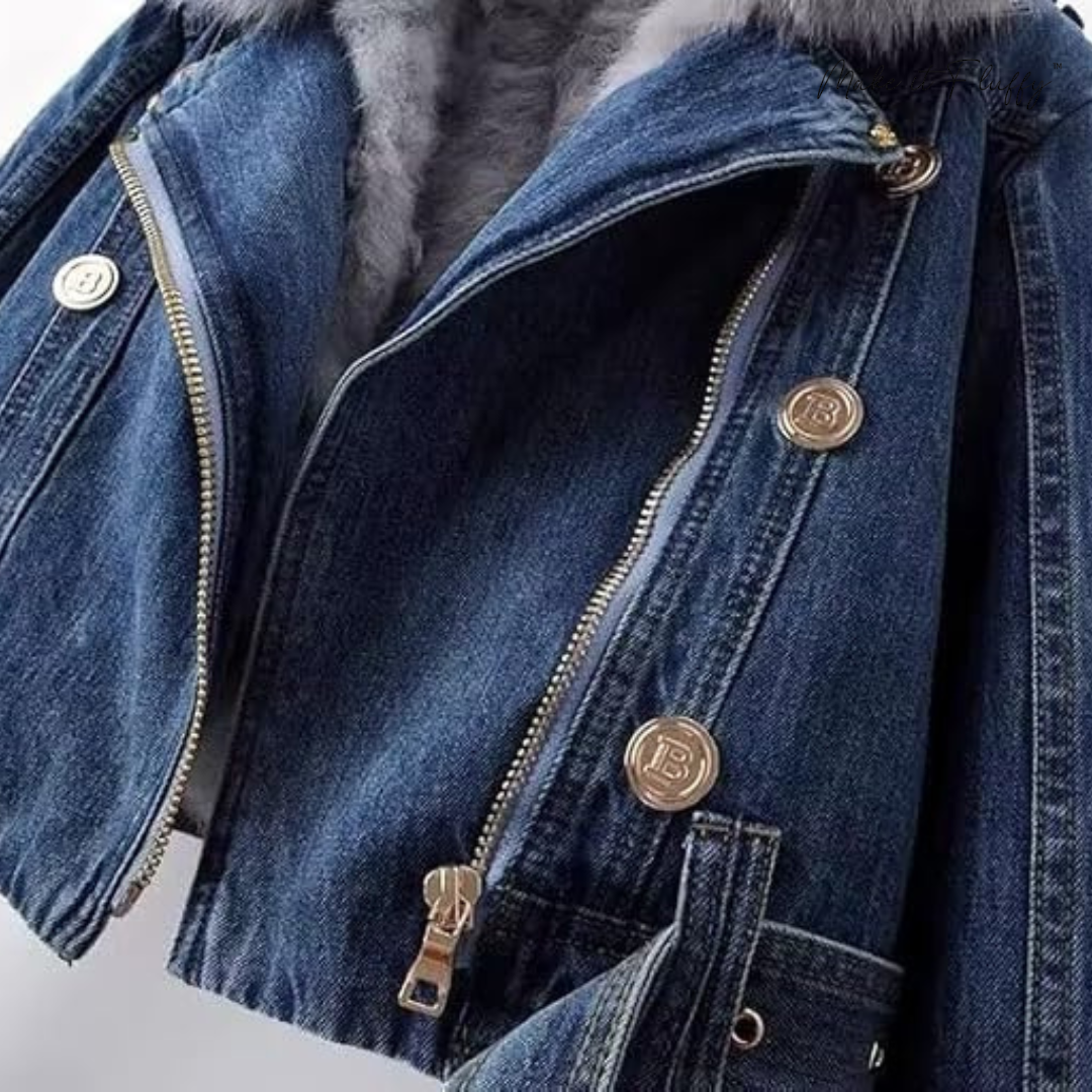 Women's Fur-Lined Denim Jacket
