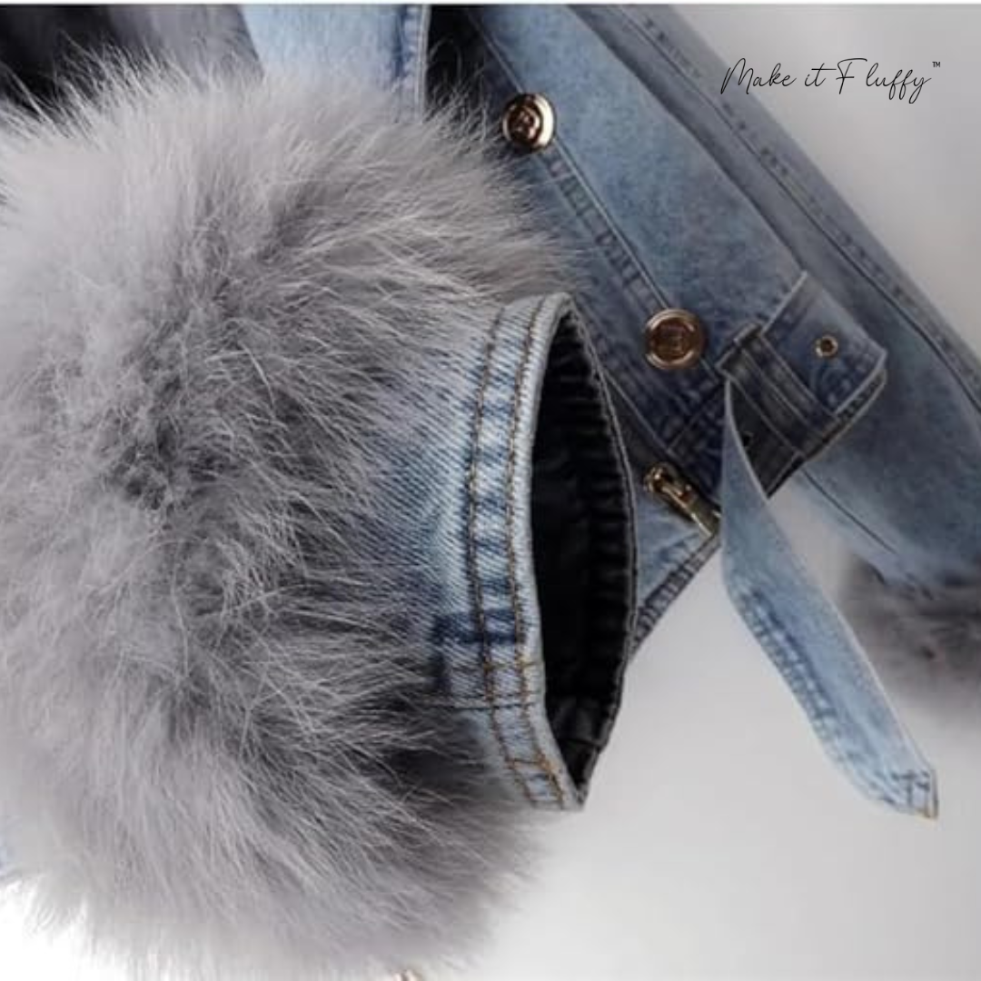 Women's Fur-Lined Denim Jacket