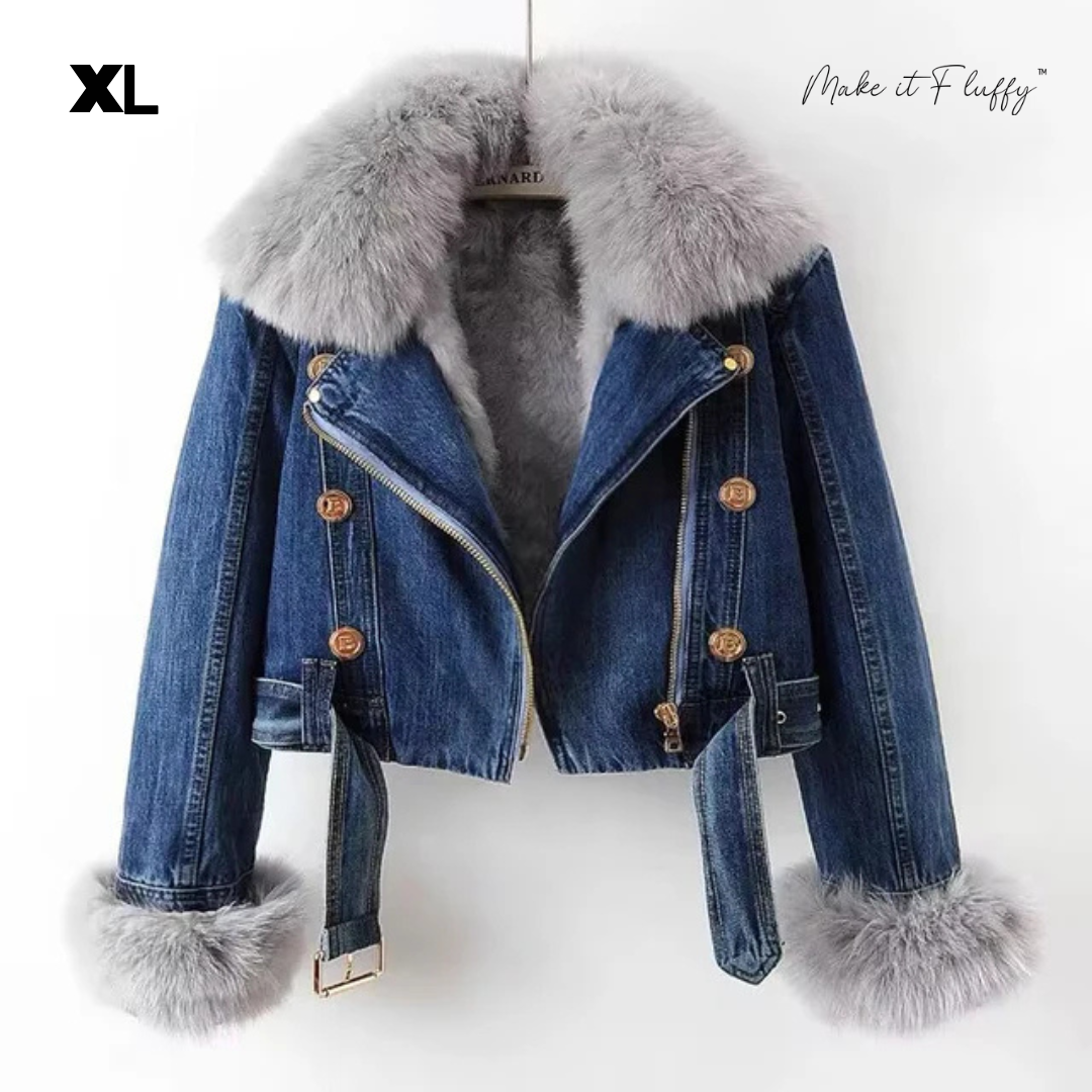 Women's Fur-Lined Denim Jacket