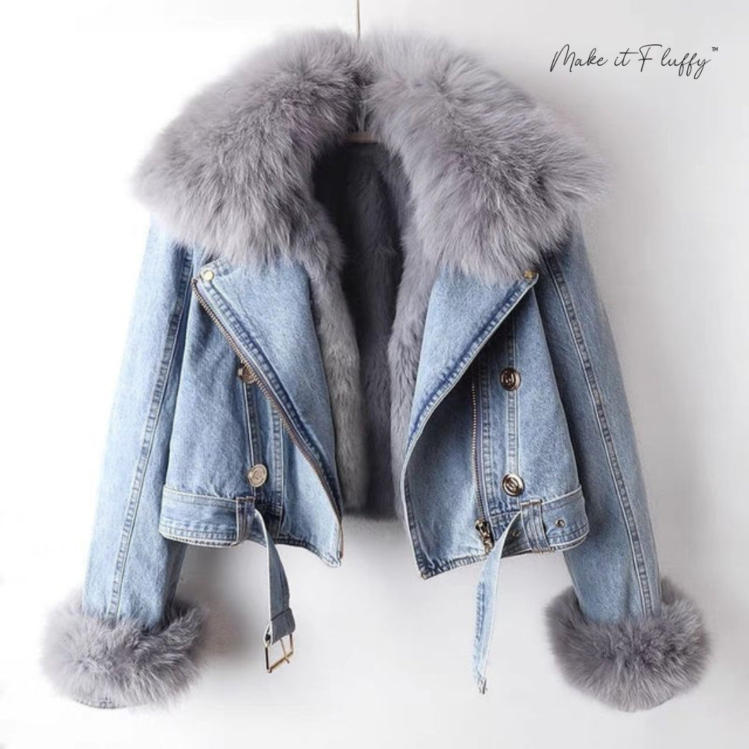 Women's Fur-Lined Denim Jacket