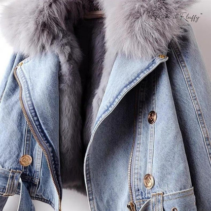 Women's Fur-Lined Denim Jacket