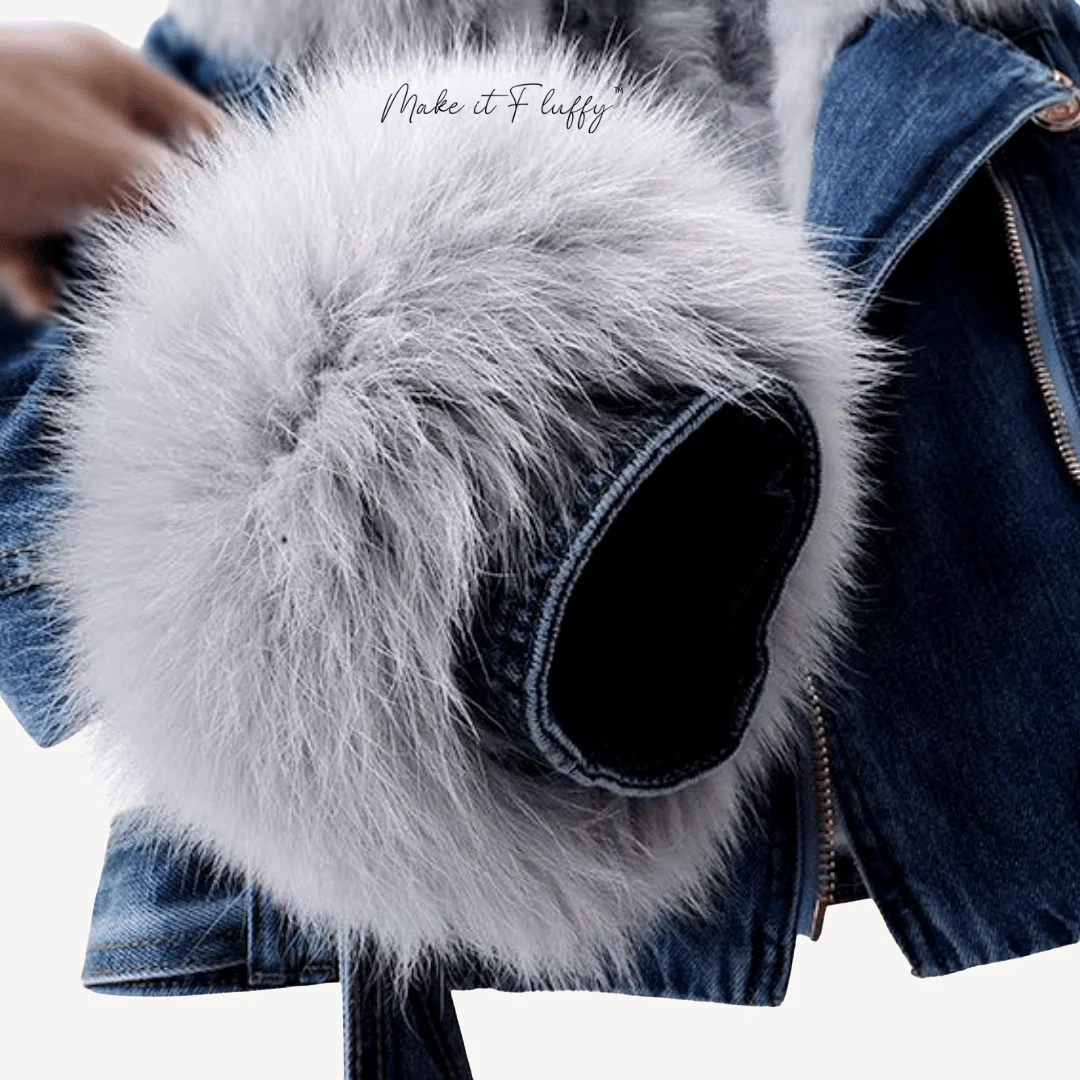 Women's Fur-Lined Denim Jacket