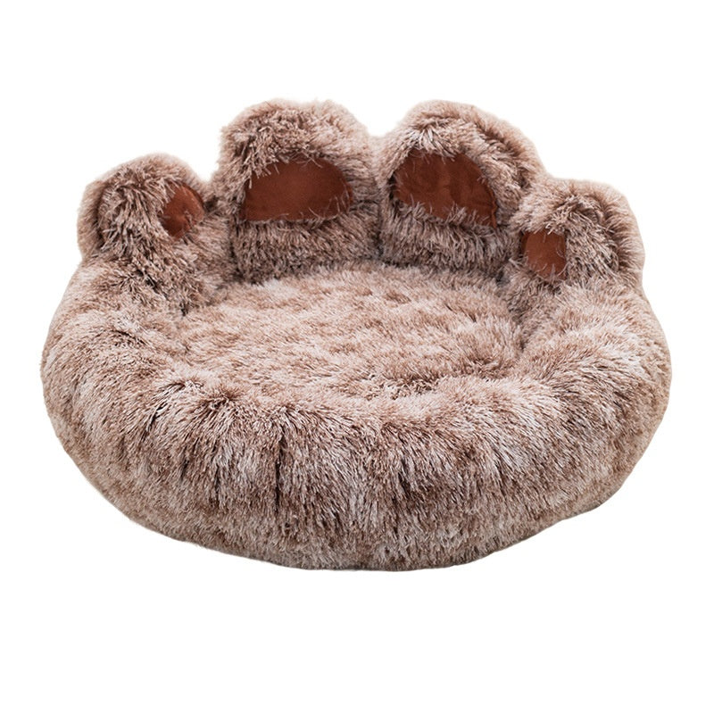 DreamNest Round Paw Bed in Mocha