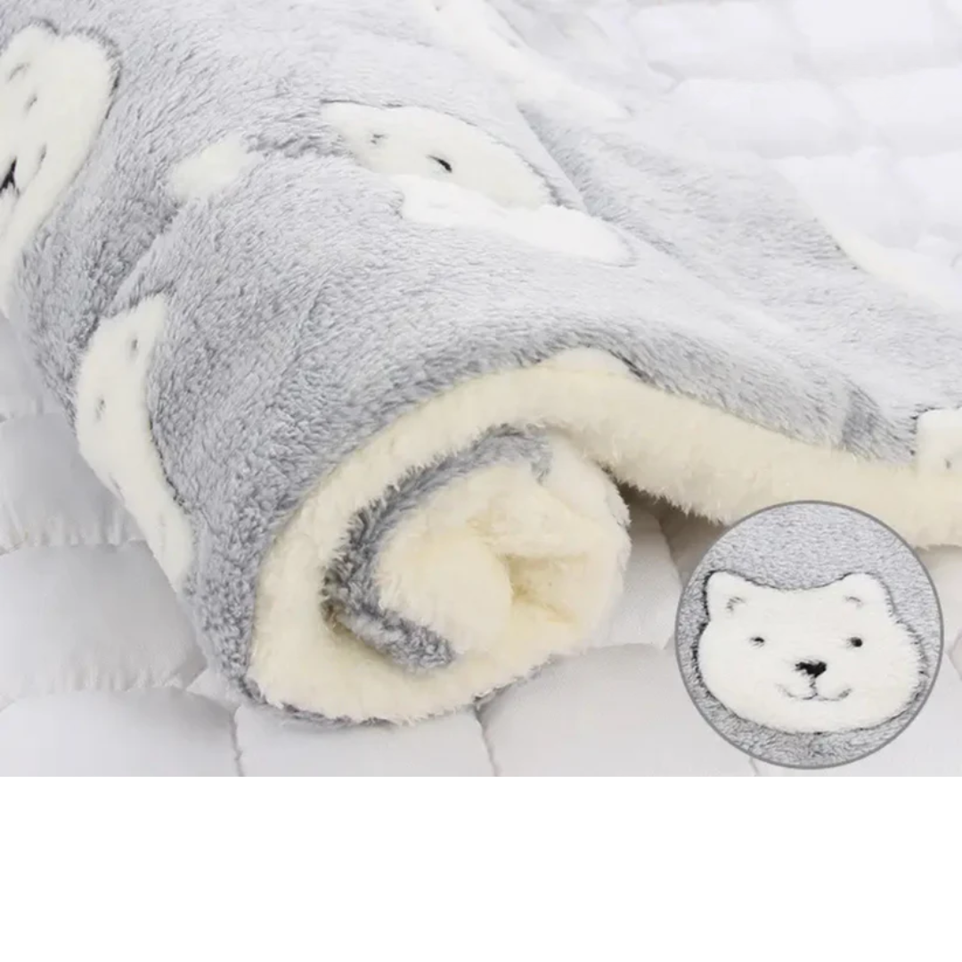 DreamNest Calming Sleep Mat, Gray Bear pattern