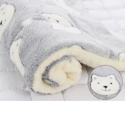 DreamNest Calming Sleep Mat, Gray Bear pattern