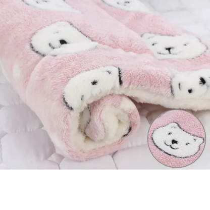 DreamNest Calming Sleep Mat, Pink Bear pattern
